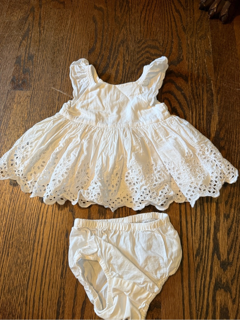 GAP White Eyelet Dress with Matching Bloomers